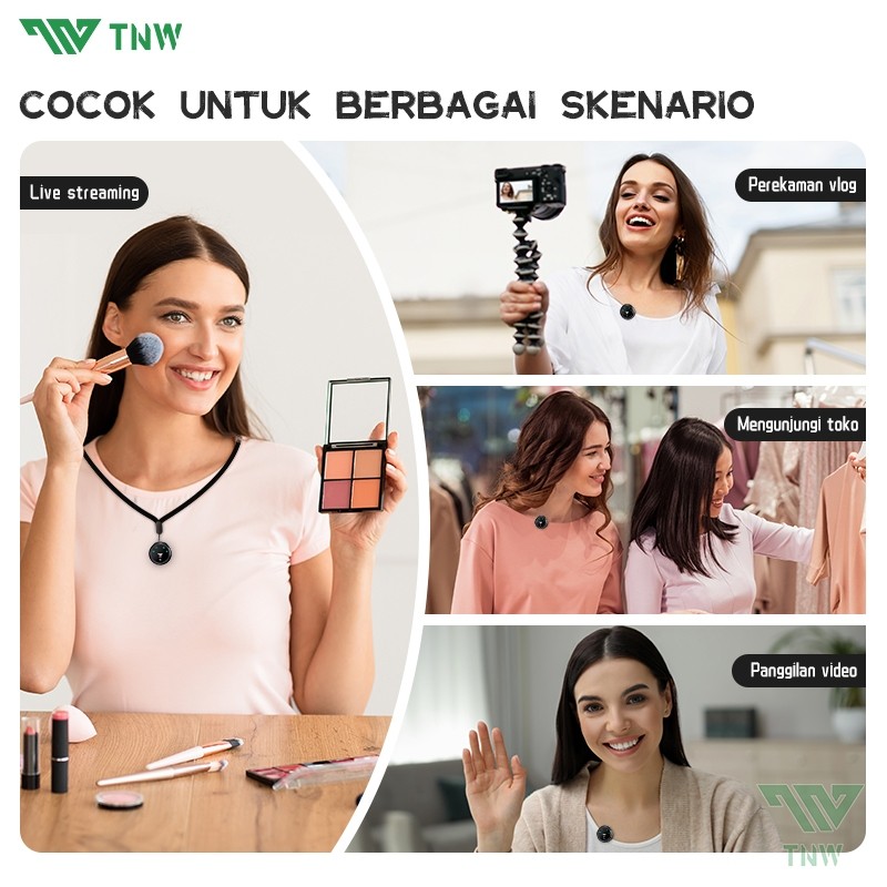 TNW A28 WIRELESS MICROPHONE MAGNETIC CLIP ON MIC LAVALIER MICROPHONE HP PLUG & PLAY NIRKABEL