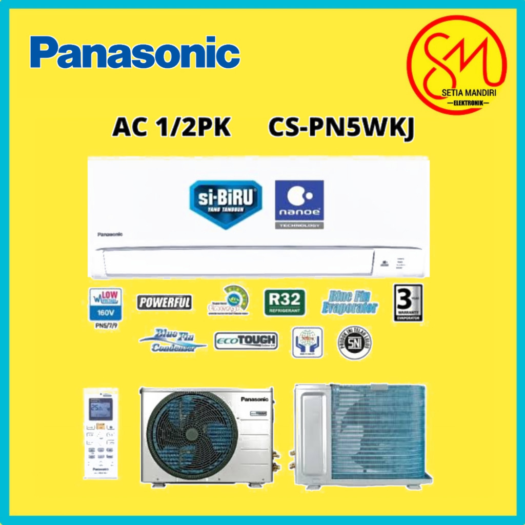 PANASONIC AC Standard Split 1/2 PK - CS/CU-PN5WKJ PN5-WKJ