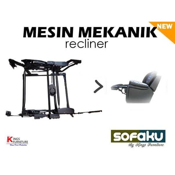 Terlaris Mekanik/Mesin Reklening Sofa - Manual Handle Recliner