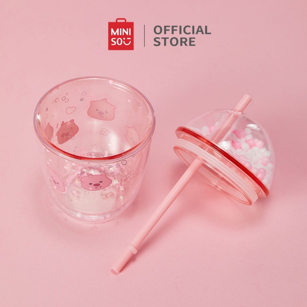 Miniso x ZANMANG Loopy Collection Cangkir Minum Jerami Tumbler Cups Cangkir Lucu Dengan Penutup