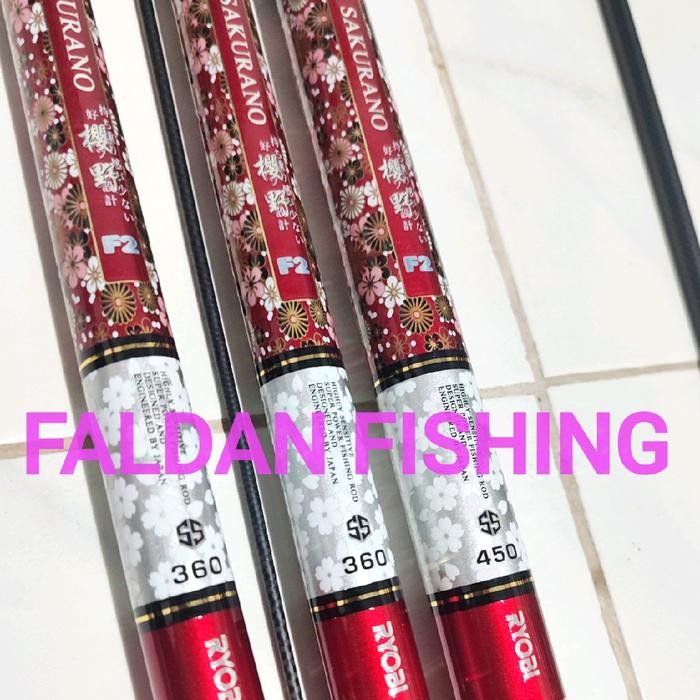 Tegek RYOBI SAKURANO F2 Joran Tegek Karbon Kaku Pancing Ikan