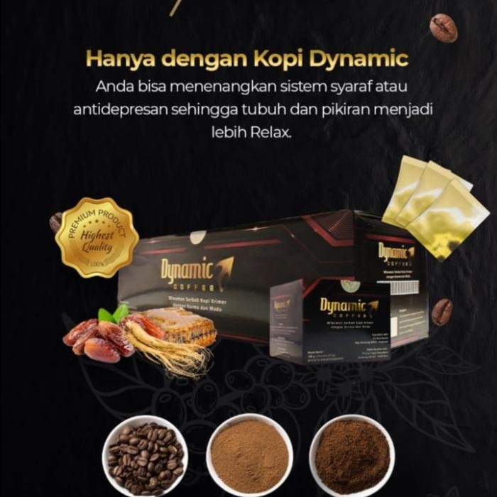 

Terlaris- Coffee Dynamic Kopi Ginseng Isi 10 Sachet Original