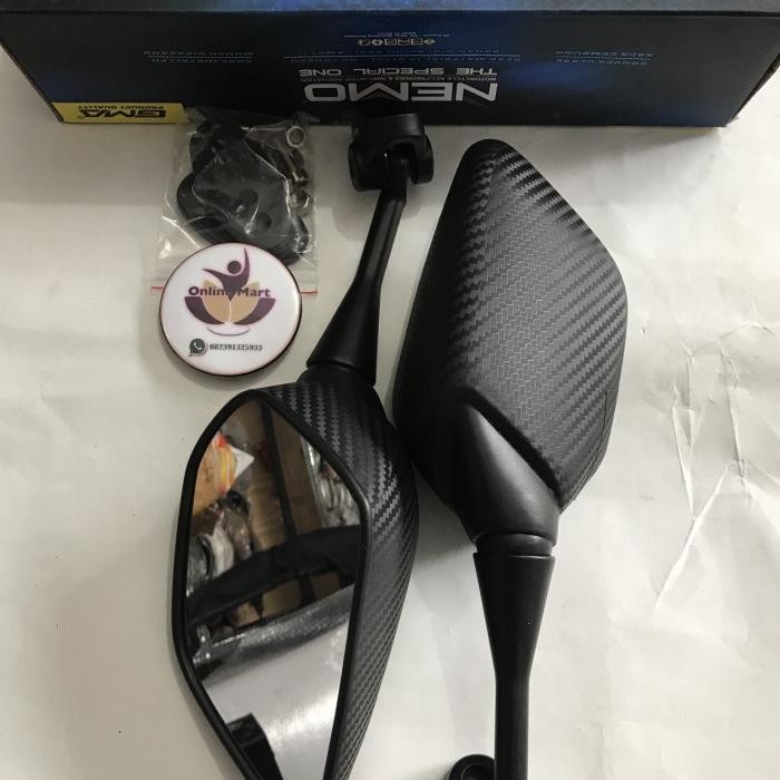 Handal- spion R25 pendek karbon model lipat nemo variasi nmax ninja rr cbr150