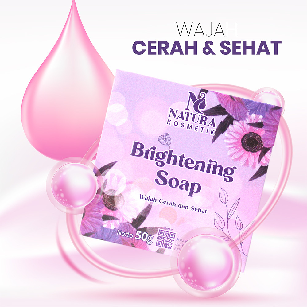 Brightening Soap Natura Kosmetik – Sabun Wajah Mencerahkan, Melembapkan & Menyehatkan Kulit