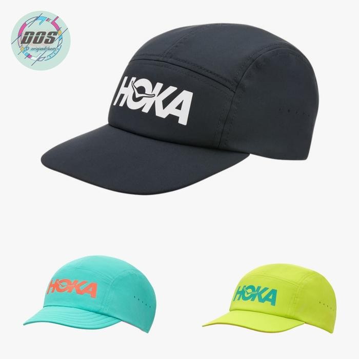 Topi Hoka One One Packable Performannce Run Cap Unisex Original Hke1120458El Hat Black
