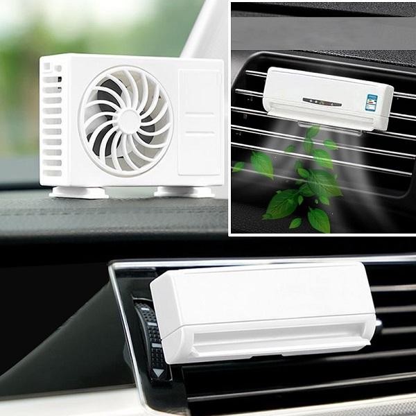 Stok Baru Parfum AC Mobil Model Miniatur AC Aromaterapi Tenaga Surya