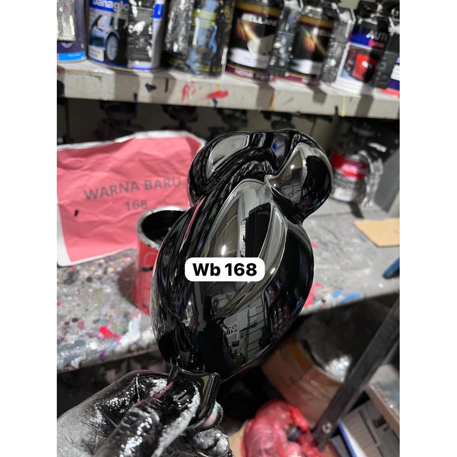 cat hitam deep black/cat hitam super pekat pu/cat motor dan mobil bahan pu 100%