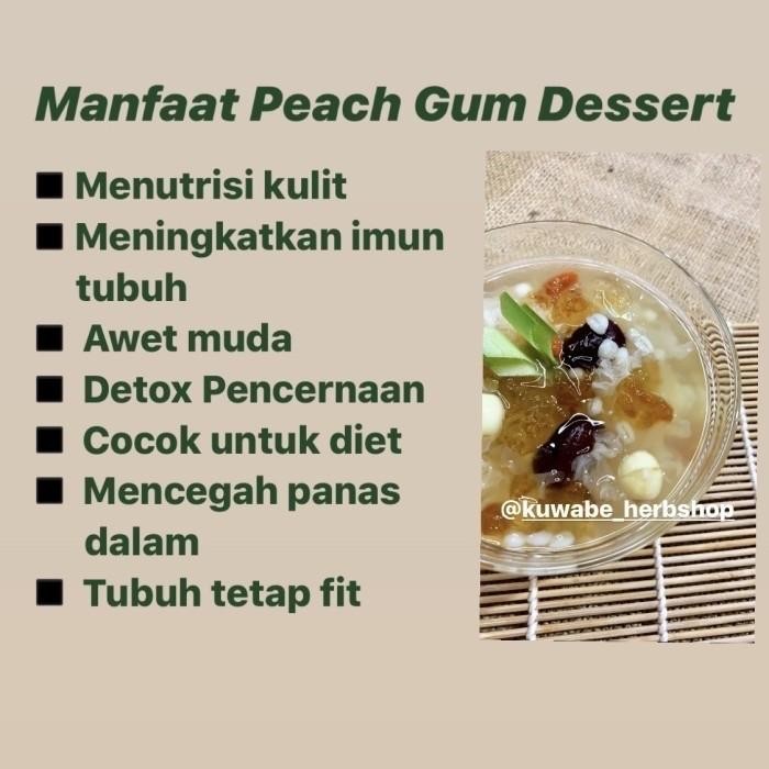 

Terlaris- Peach Gum Dessert Premium/Paket Raw Mentah/Tao Jiao Set (6 Porsi)