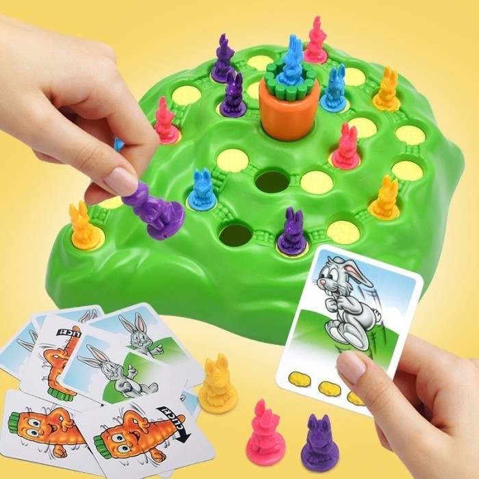 FMFIT Bunny Hop Funny Rabbit Family Fun Board Game For kids