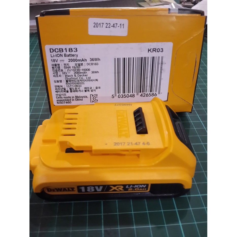BATTERY CORDLESS DEWALT 18V 2.0AH LITHIUM ION DEWALT BEST