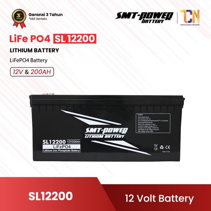 AKI BATERAI LITHIUM LIFEPO4 SMT POWER 12V 200AH LITIUM BATTERY SL200