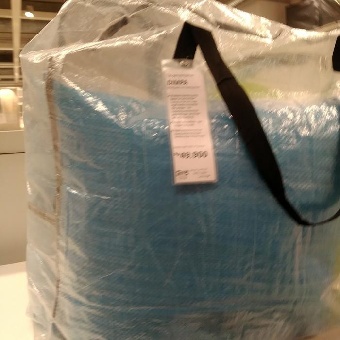 napak Tas belanja besar putih transparan kantong laundry jumbo resleting