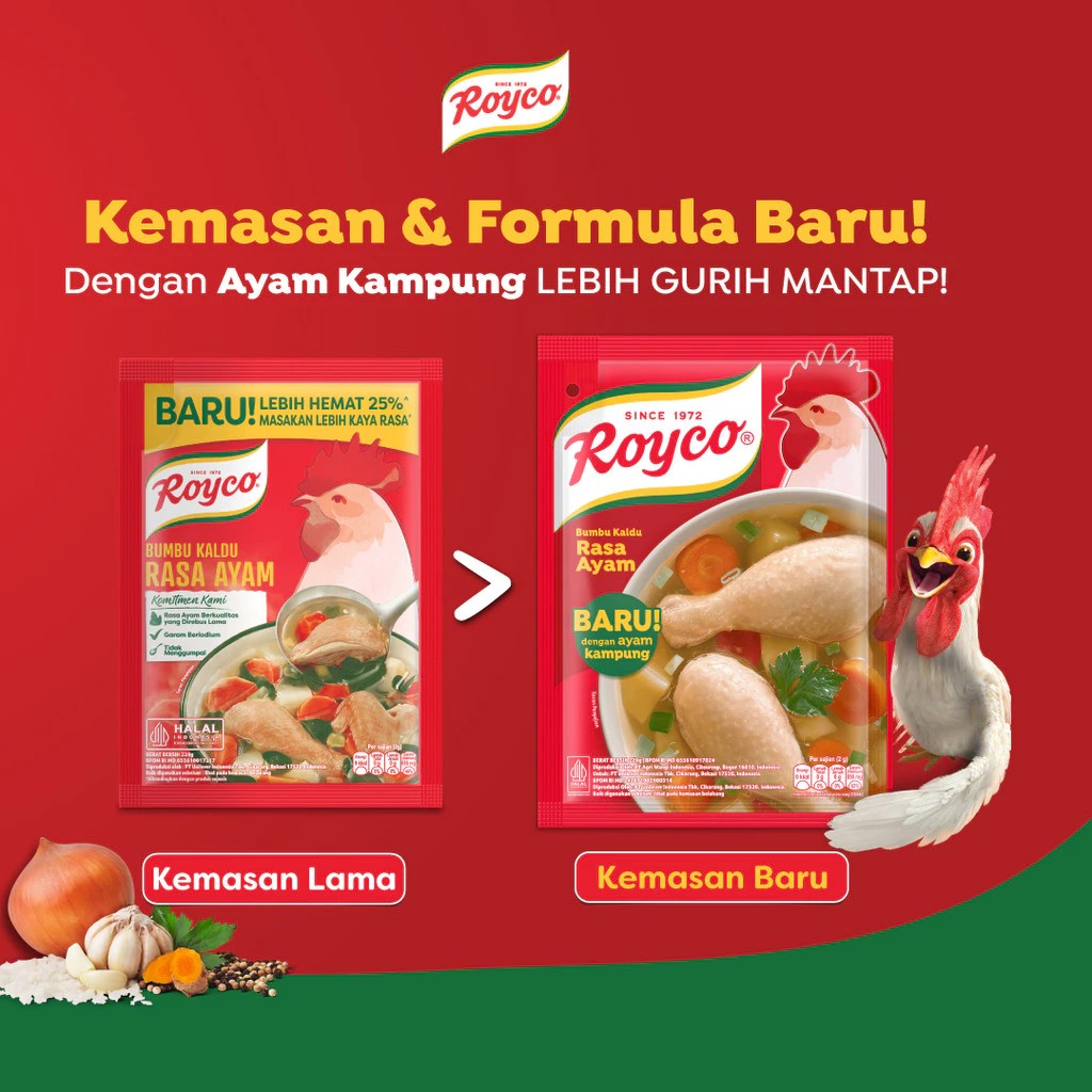 

Royco Ayam 94gr Royco BUMBU KALDU Penyedap Makanan Penyedap Rasa AYAM Beryodium 94G