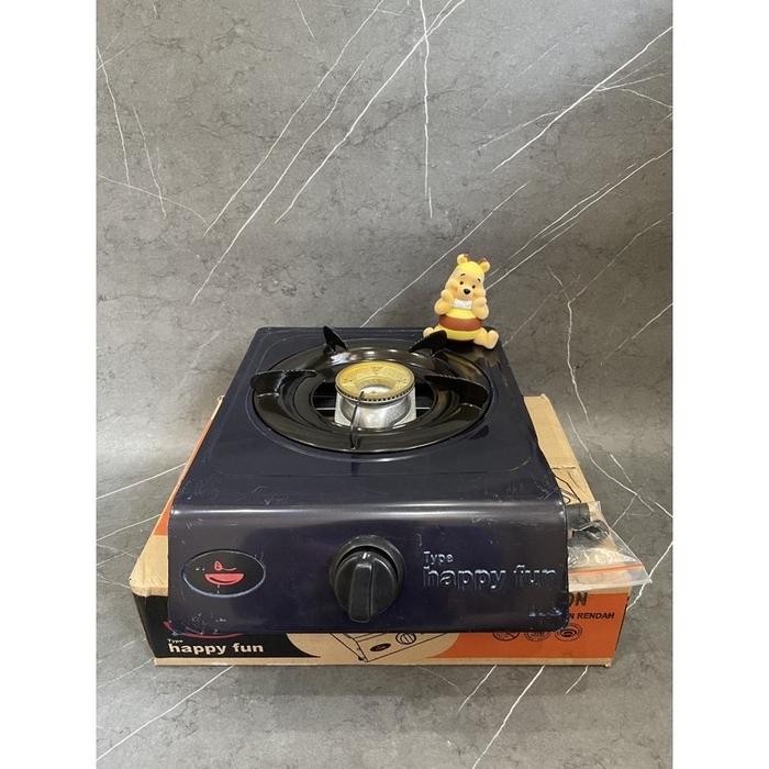 Kompor gas 1 tungku teflon Happy Fun
