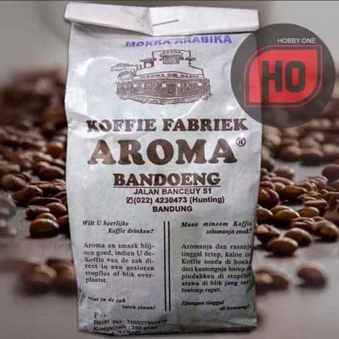 

Kopi Aroma MOKKA ARABIKA 250g - Koffie Fabriek Bandoeng - Kopi MOKA