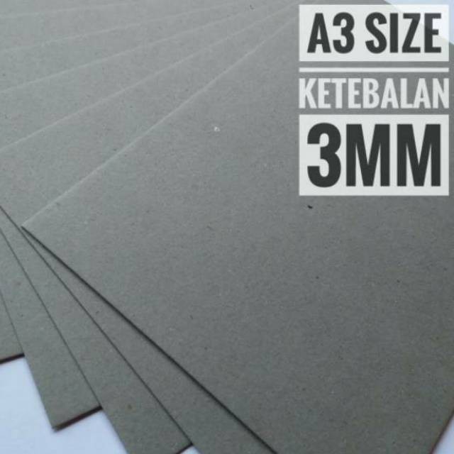 

( 10 Lembar ) Kertas Board No 20 / Karton 3 mm Uk A3 29.7 cm X 42 cm