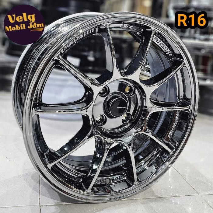velg mobil r16 lebar 7 TC105X BLACK CHROME ET 38 velg ring 16 raize ignis freed rocky jazz yaris
