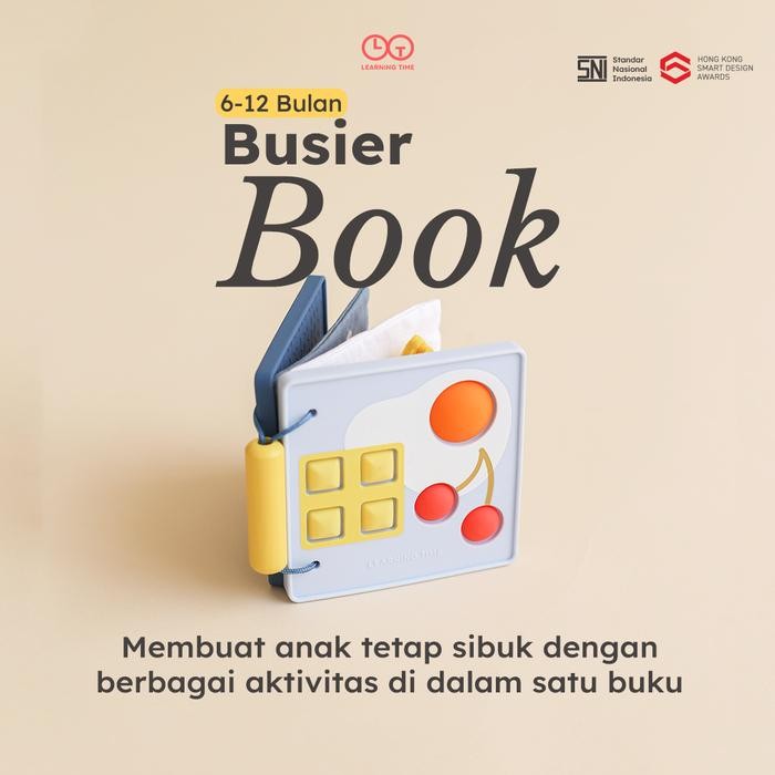 Learning Time Busier Book Movement Series - Buku Mainan Sensorik Dan Motorik Bayi 4-12 Bulan