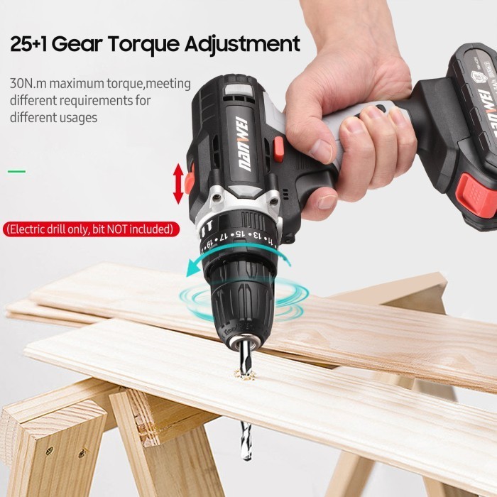 Bor baterai / Bor Tanpa Kabel / Bor Listrik 198VF / Bor Tangan Listrik