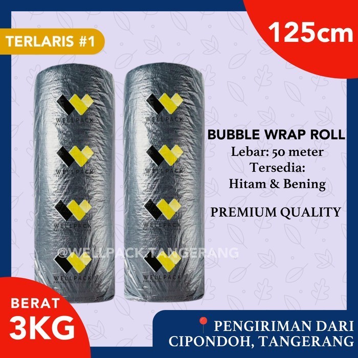 

gema.gemilang Bubble Wrap Roll 125cm x 50m Hitam - Premium 3kg