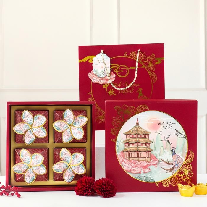 

Pesta- Kotak Mooncake 125gr -150gr isi 4 kotak kue bulan mooncake box premium box
