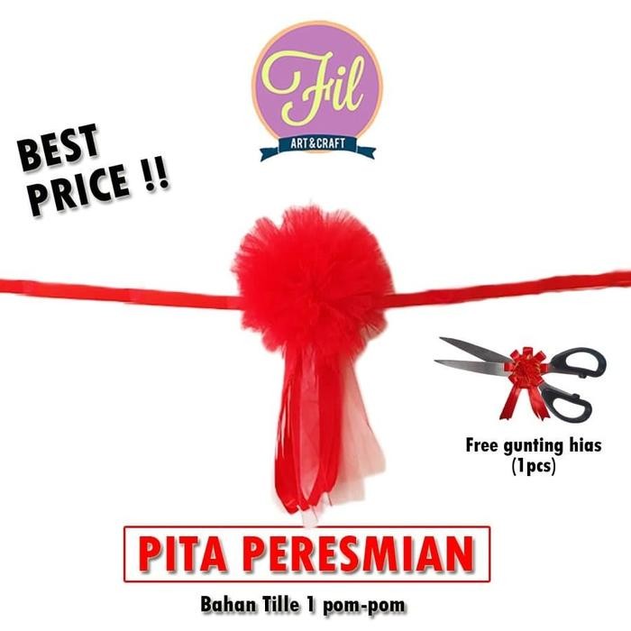 

Pesta- Pita Peresmian / Gunting Pita / Pita Opening / Tille Merah Set Gunting
