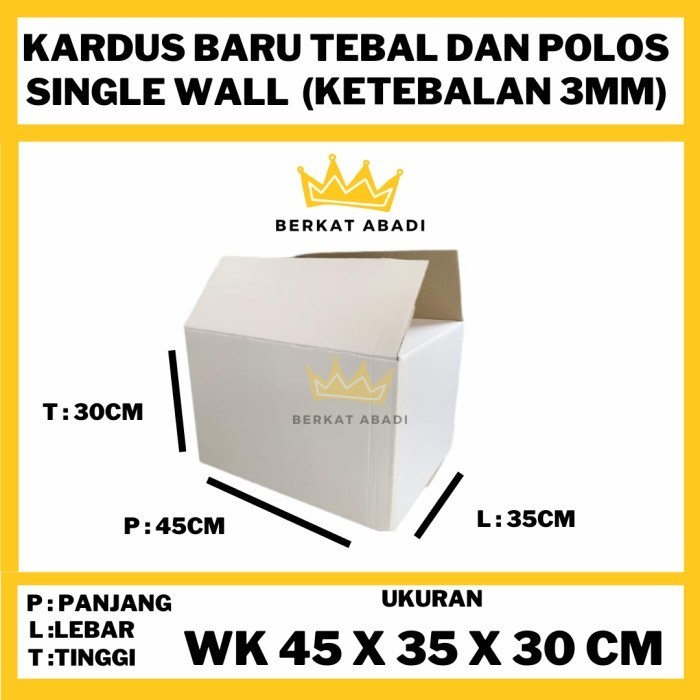 

Pesta- KARDUS POLOS PUTIH / WHITE KRAFT UK 45 X 35 X 30