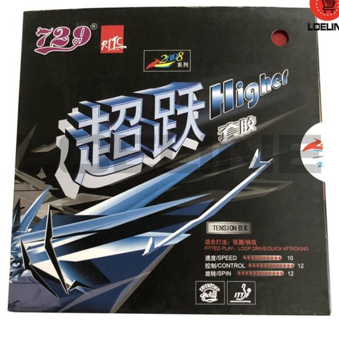 Karet Bet Ping Pong Pingpong Ritc 729 Higher Tension Tenis Meja Asli