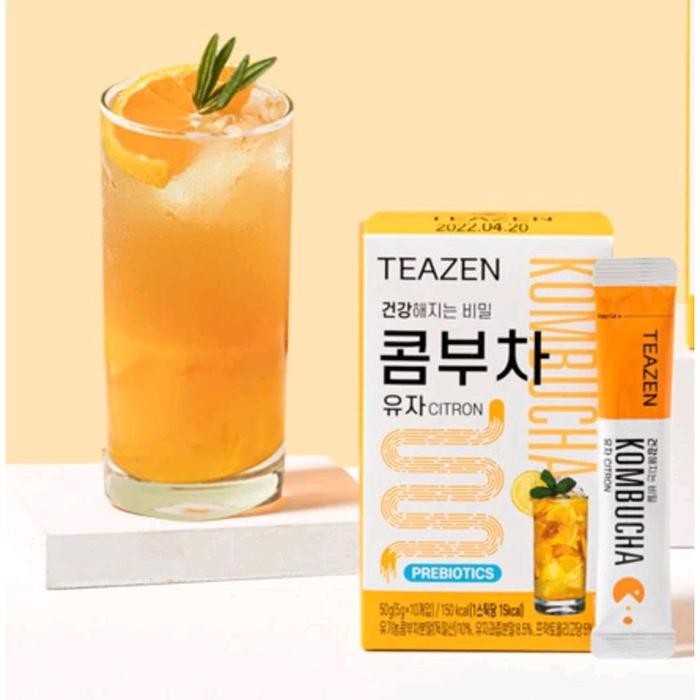 

Kombucha Teazen Citron Teh Korea Per Box Rendah gula