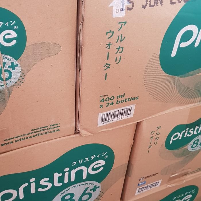 

Pristine 400 ml perkardus isi 24 Botol Air Minum Ph 8.6+