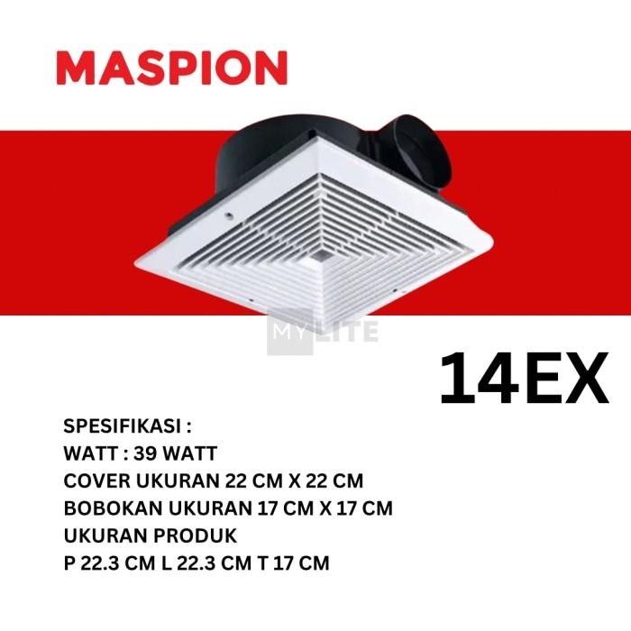 READY STOK EXHAUST HEXOS FAN MASPION CEILING PLAFON MV 14EX DAN MV 16EX KAMAR MANDI 14 16 INCH