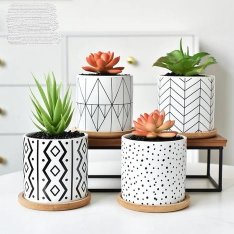 Pot Kembang Nordic Ceramic Flower Pots Pot Bunga Indoor 223-85 Keramik