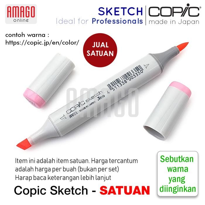 

SPIDOL COPIC SKETCH MARKER SATUAN - WARNA BISA VIA CHAT