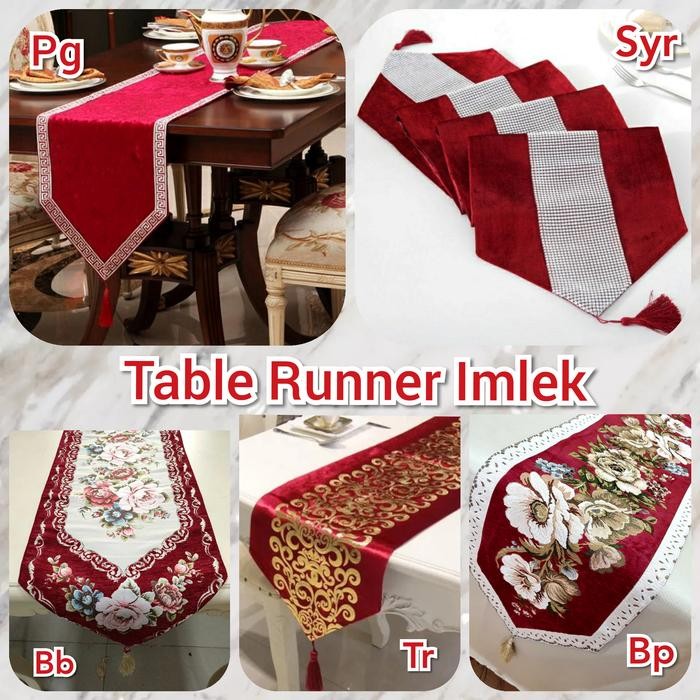 Table Runner Imlek Taplak Meja Imlek Merah Sincia