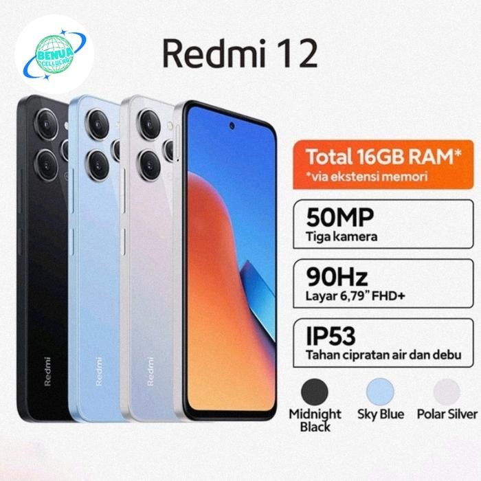 Gadgetra- [Promo] Hp Xiomi Redmi 12 Ram 8+256Gb (Camera 50Mp + Display 6,79 Fhd + Fast Charging