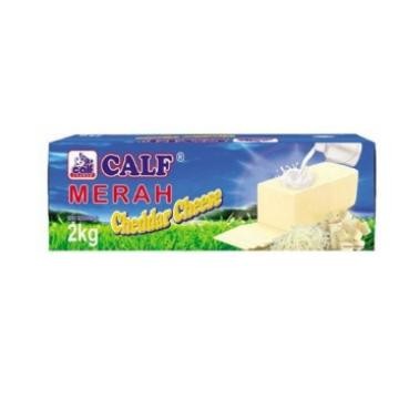 

BARANG TERLARIS keju calf merah cheddar 2kg / Keju balok kemasan 2 kg