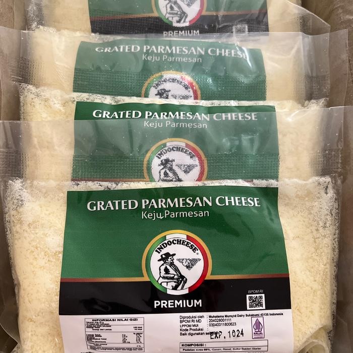 

BARANG TERLARIS Indocheese grated parmesan cheese keju parmesan premium 200gr