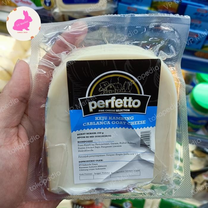 

BARANG TERLARIS Perfetto Cablanca Goat Cheese / Keju Kambing 250g