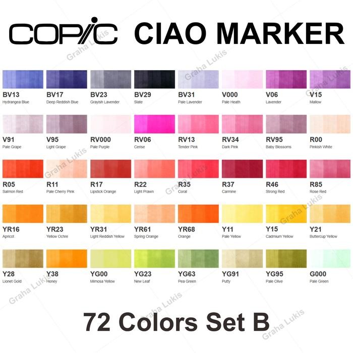 

COPIC CIAO MARKER SET 72 - B