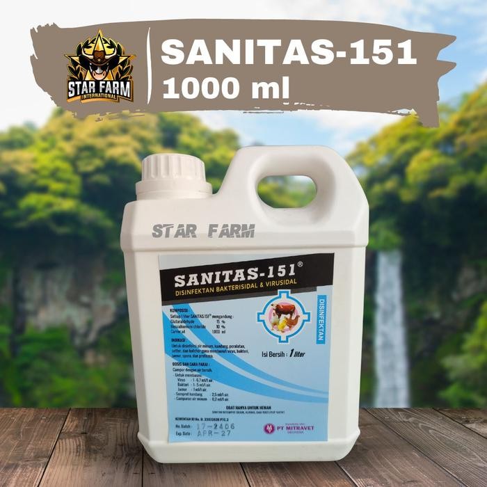 yang dicari@@@@] Sanitas 151 Desinfektan Netto 1lt - star Farm