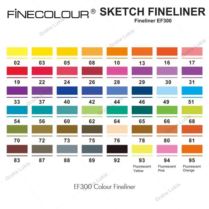 

FINECOLOUR SKETCH FINELINER EF300 SET 24B