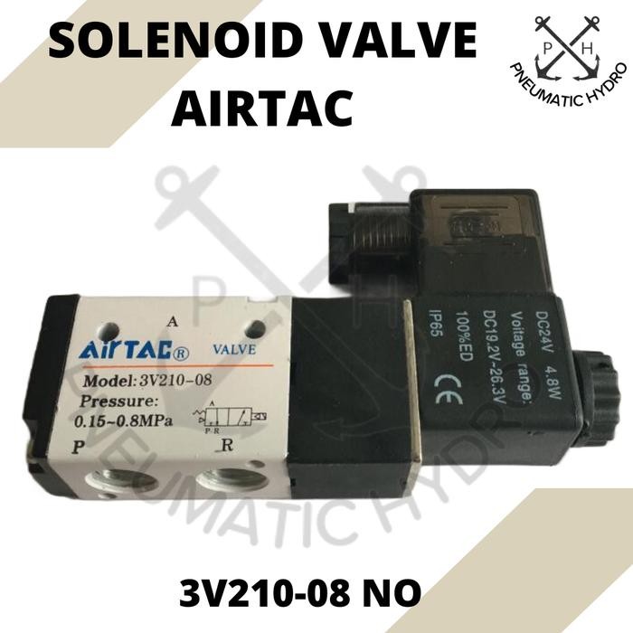 SOLENOID VALVE NORMALLY OPEN AIRTAC 3V210-08