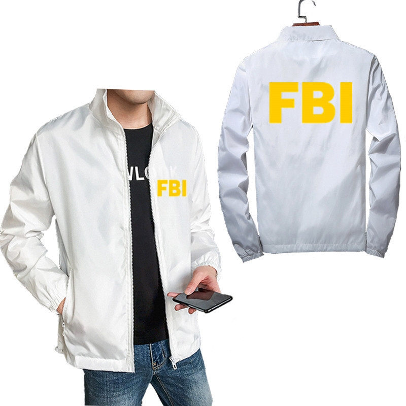 Fbi United States Fbi Shield Mens Bomber Zipper Jacket Male Casual Pilot Coat Unisex Zipper Pilot T