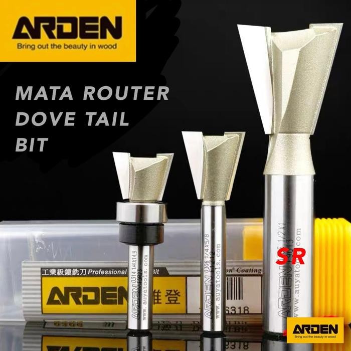 Mata Router/ Profil Dovetail Bits As 1/4 Inchi (6.35 mm) ARDEN