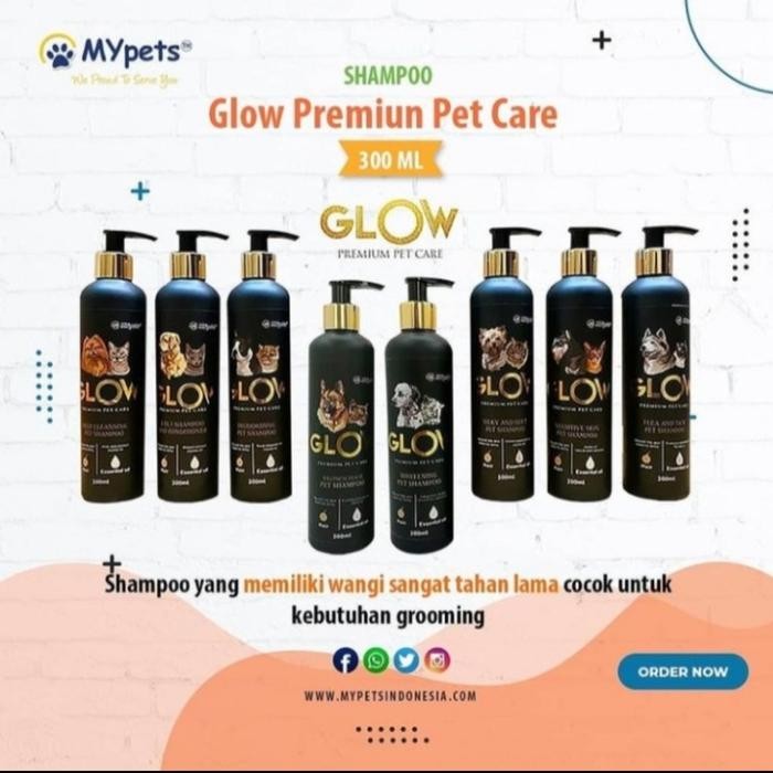 Glow Shampo Premium Pet Care 300ml Shampo Hewan Anjing Kucing Sampo