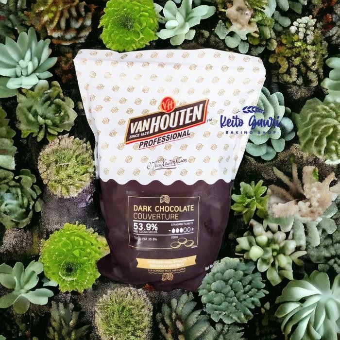 

Van Houten Dark Chocolate Couverture 53,9% 250 Gram Cokelat Coin