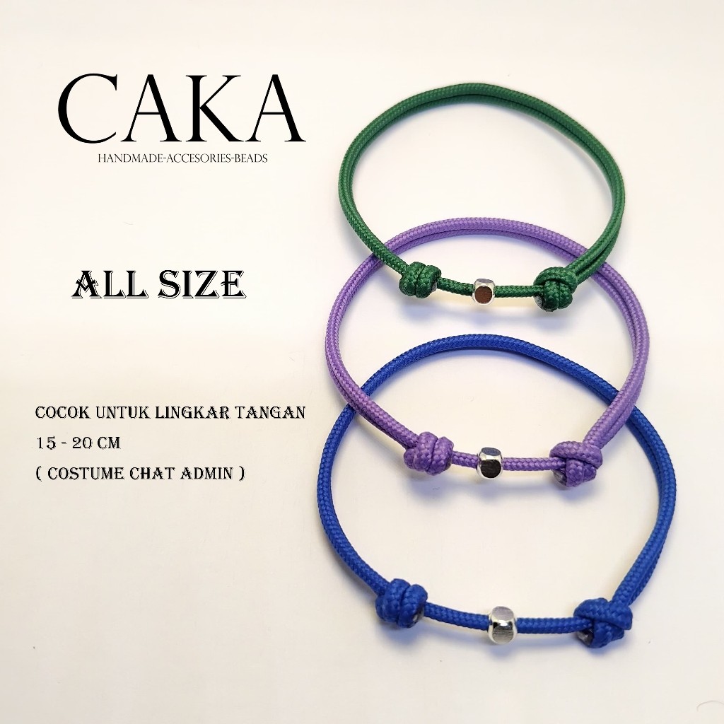 Makmur_55 Gelang Couple Pasangan Tali Original / Gelang Couple / Gelang Tali Paracord / Gelang Hitam
