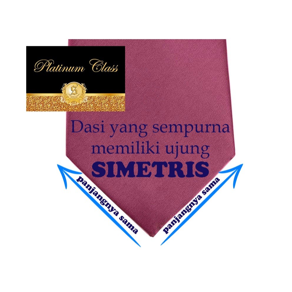 Glamourgemss Dasi Coklat Muda Susu Kombinasi Garis Platinum Class