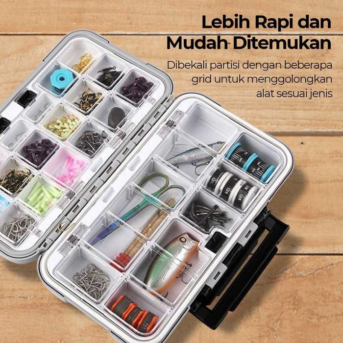 Box Kotak Penyimpanan Kail Umpan Pancing Peralatan Mancing Anti Air