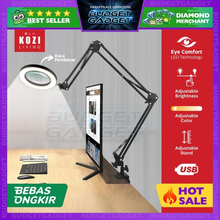 

Taffled Lampu Baca Led Klip Kaca Pembesar 8X Tri Color 12W 1200Lm